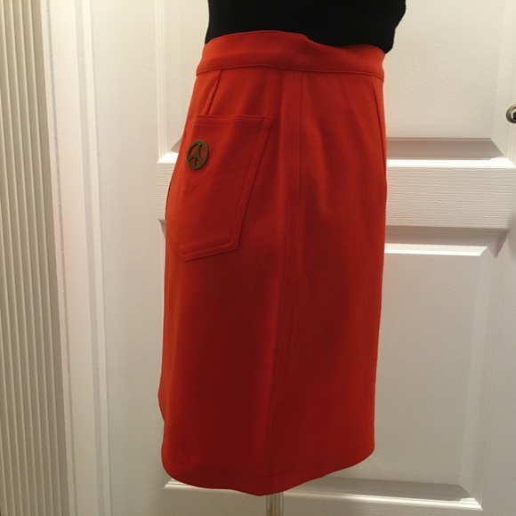 ❤️NEW MOSCHINO❤️Jeans Red Mini Skirt Vintage VTG New Authentic - Picture 8 of 12